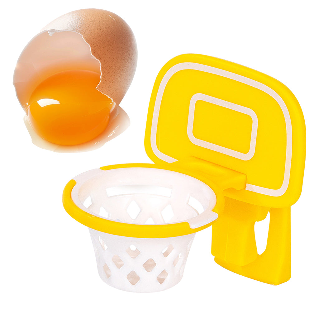 HASTHIP Kitchen Egg Yolk Separator Fun Basketball Hoop Designed Can Be Clip on Bowl Edge Kitchen Gadget Yolk Separator for Baking, Cooking HASTHIP Kitchen Egg Yolk Separator Fun Basketball Hoop Designed Can Be Clip on Bowl Edge Kitchen Gadget Yolk Separator for Baking, Cooking